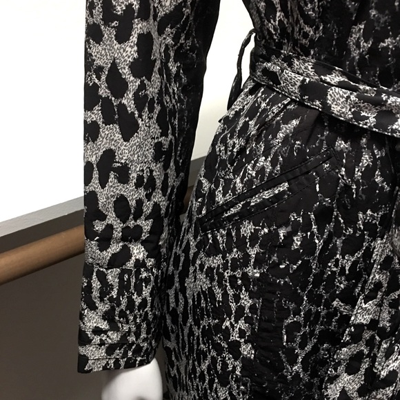 Ambition 🐆 Leopard 🧥 Trench Coat Sz M - Picture 3 of 10